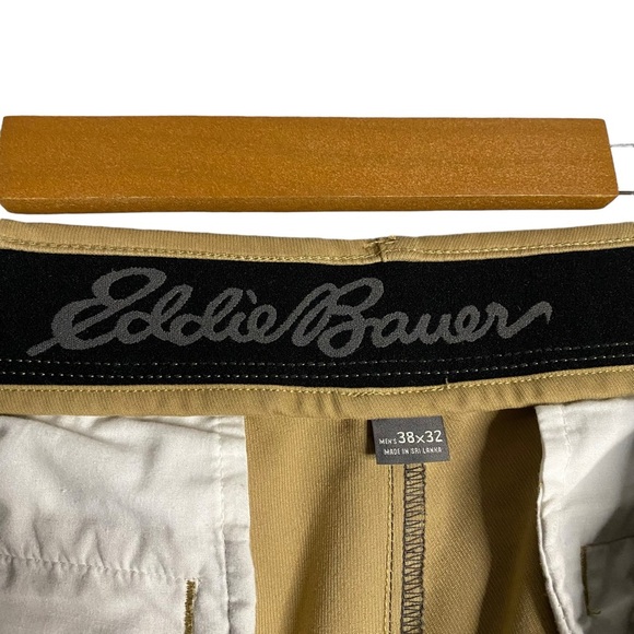 Eddie Bauer Men's Tan Slim Straight Chino Pants - Picture 5 of 11